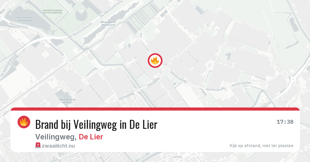 Brand bij Veilingweg in De Lier — 19 jul 2026