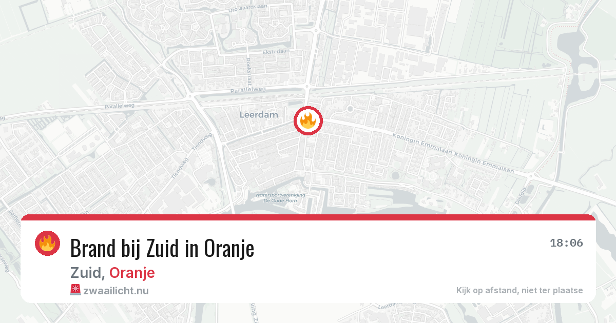 Brand bij Zuid in Oranje — 25 jan 2026