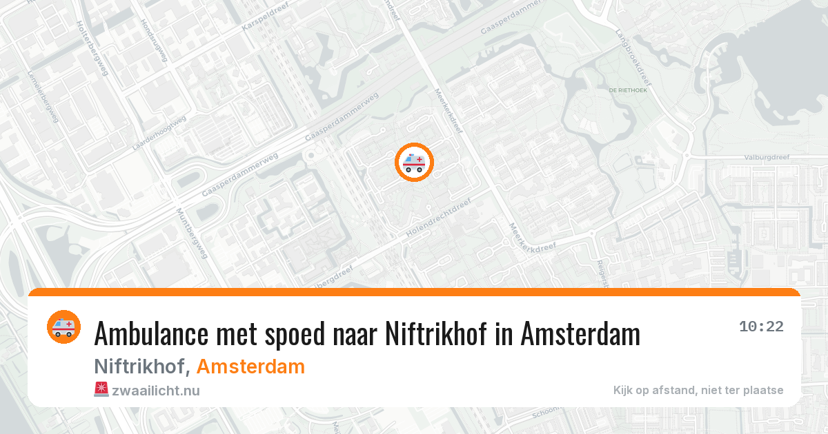 Ambulance met spoed naar Niftrikhof in Amsterdam — 3 mei 2026