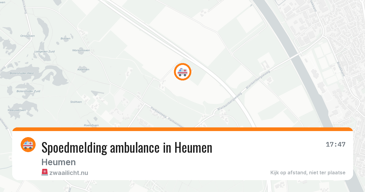Spoedmelding ambulance in Heumen — 24 jul 2026