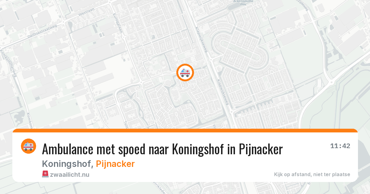 Ambulance met spoed naar Koningshof in Pijnacker — 22 jul 2026