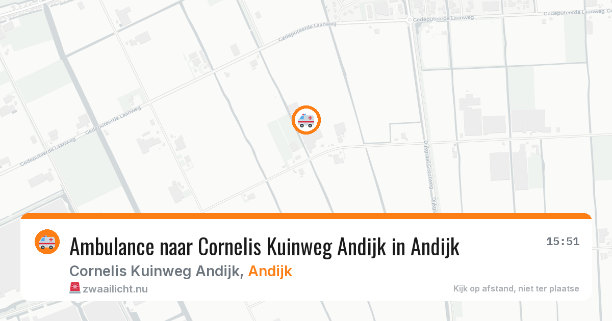 Ambulance naar Cornelis Kuinweg Andijk in Andijk — 19 mrt 2026