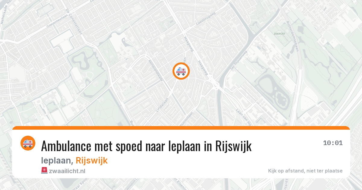 Ambulance met spoed naar Ieplaan in Rijswijk — 17 mrt 2026