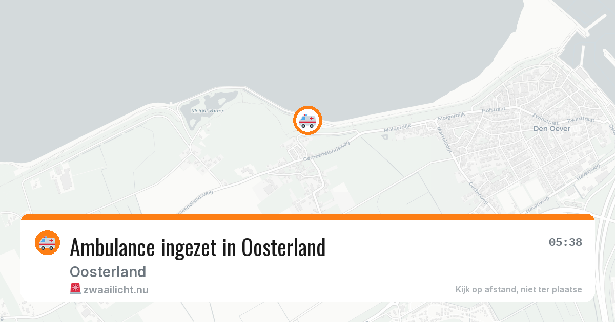 Ambulance ingezet in Oosterland — 20 mei 2026