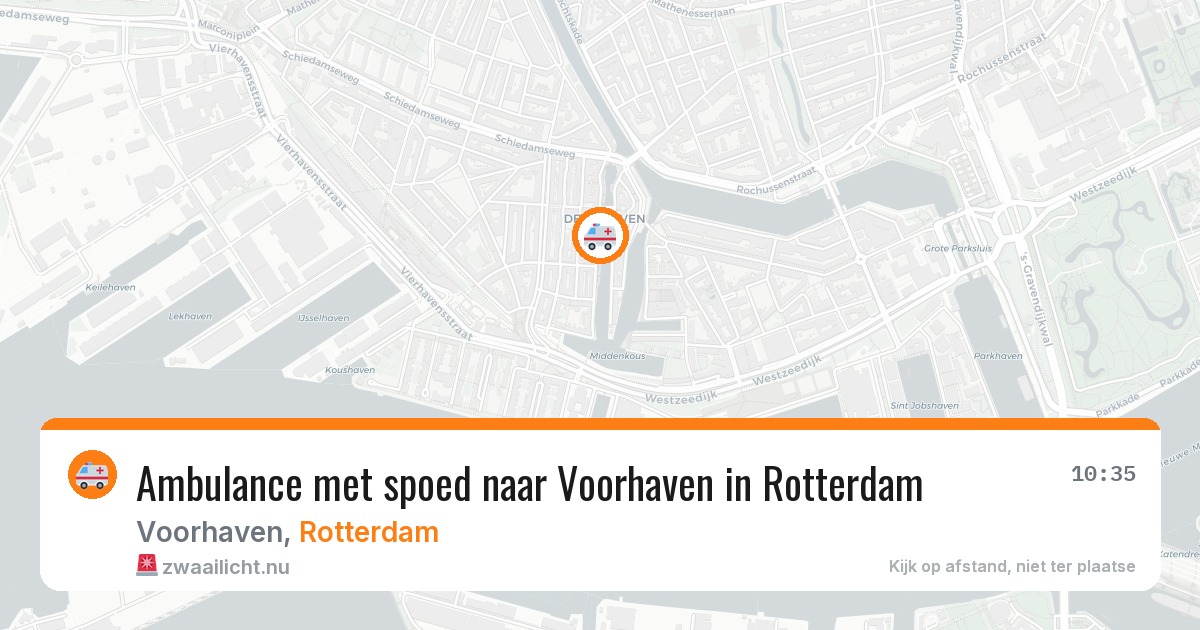 Ambulance met spoed naar Voorhaven in Rotterdam — 15 jul 2026