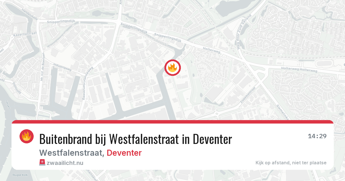 Buitenbrand bij Westfalenstraat in Deventer — 12 mei 2026