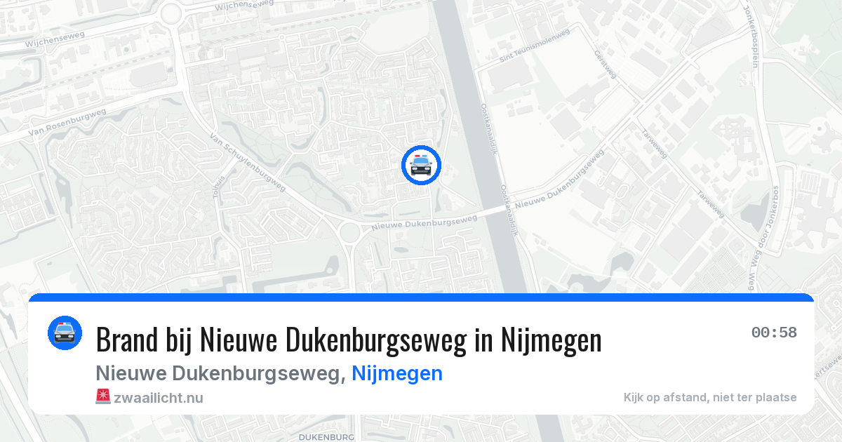 Brand bij Nieuwe Dukenburgseweg in Nijmegen — 19 jul 2026