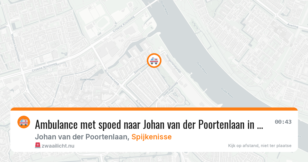 Ambulance met spoed naar Johan van der Poortenlaan in Spijkenisse — 1 jun 2026