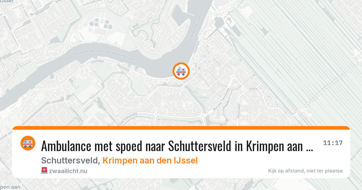 Ambulance met spoed naar Schuttersveld in Krimpen aan den IJssel — 21 apr 2026