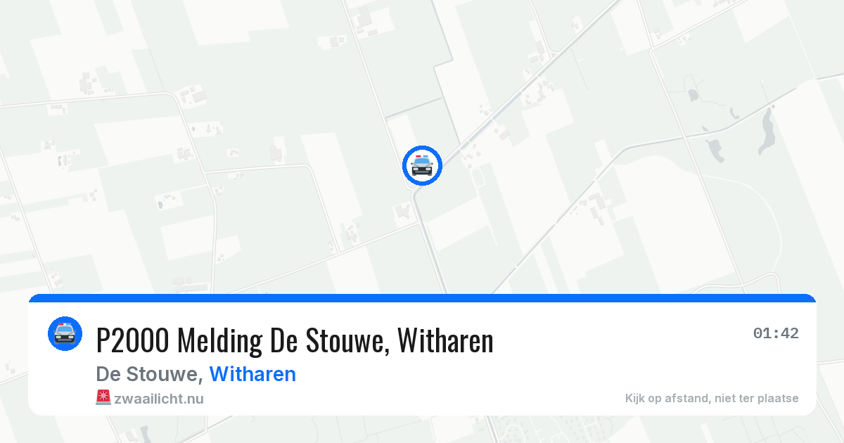 P2000 Melding De Stouwe, Witharen — 18 apr 2026