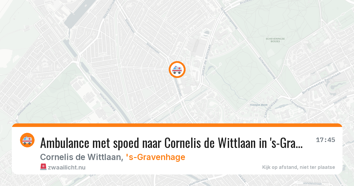 Ambulance met spoed naar Cornelis de Wittlaan in 's-Gravenhage — 3 jun 2026