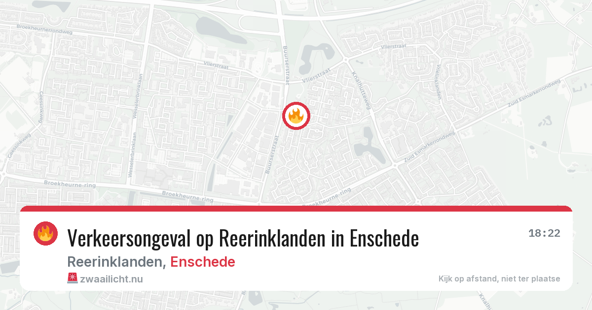 Verkeersongeval op Reerinklanden in Enschede — 9 mei 2026