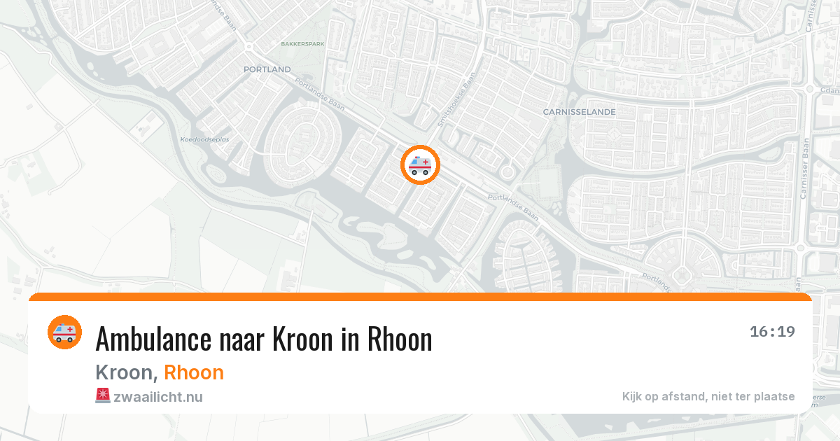 Ambulance naar Kroon in Rhoon — 18 jul 2026