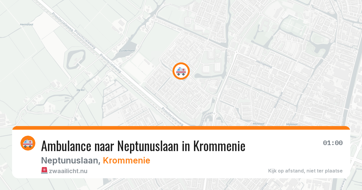 Ambulance naar Neptunuslaan in Krommenie — 23 jul 2026