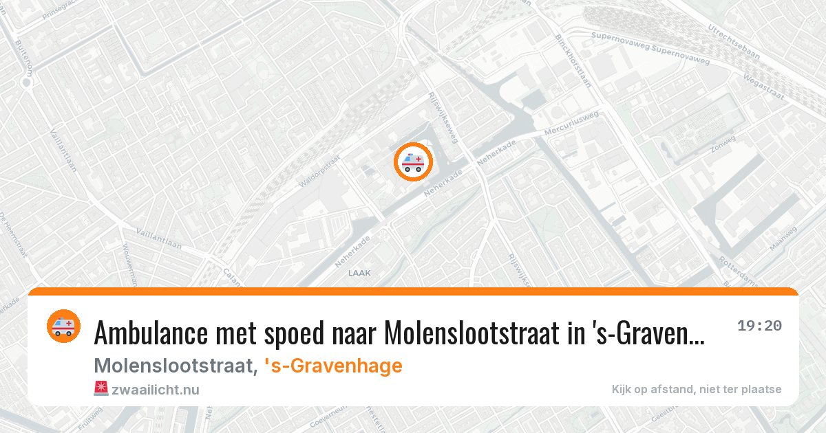 Ambulance met spoed naar Molenslootstraat in 's-Gravenhage — 6 mrt 2026