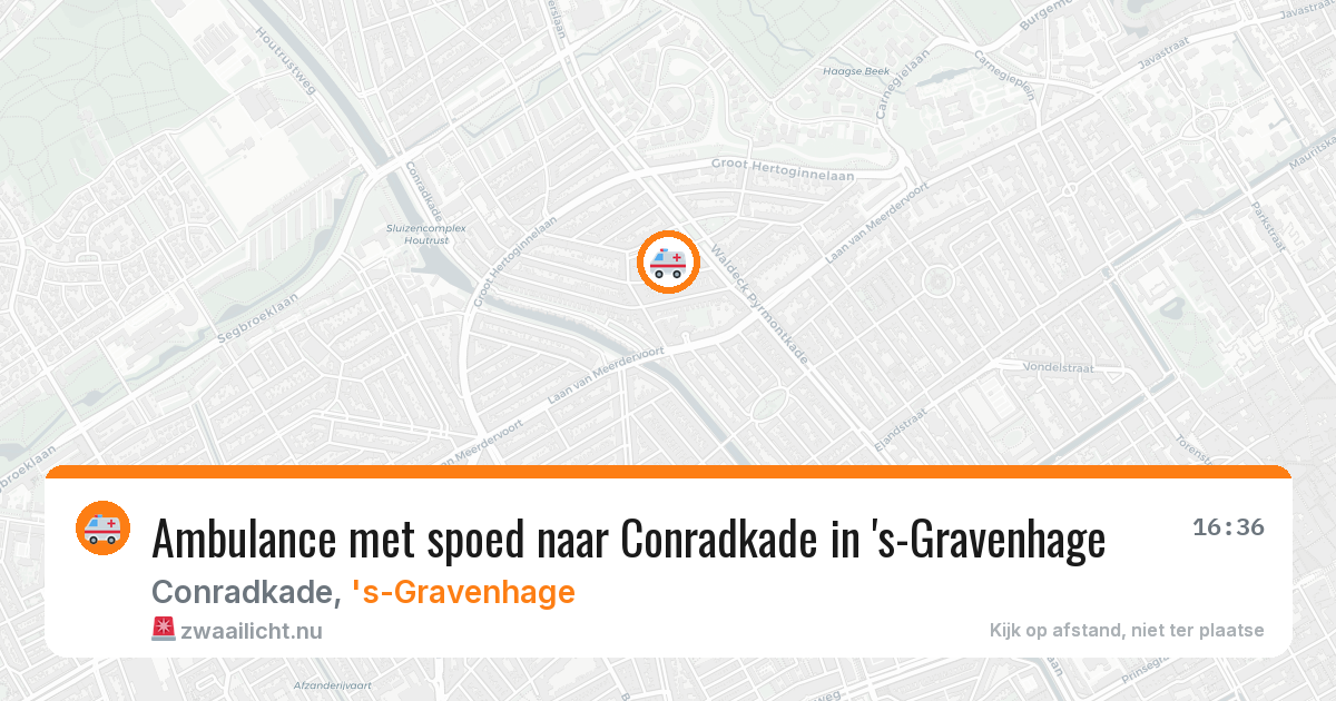 Ambulance met spoed naar Conradkade in 's-Gravenhage — 15 mei 2026