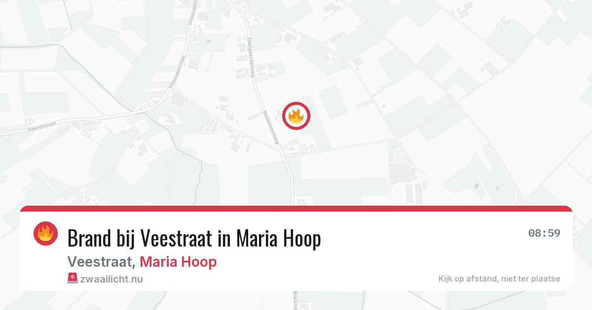 Brand bij Veestraat in Maria Hoop — 21 mrt 2026