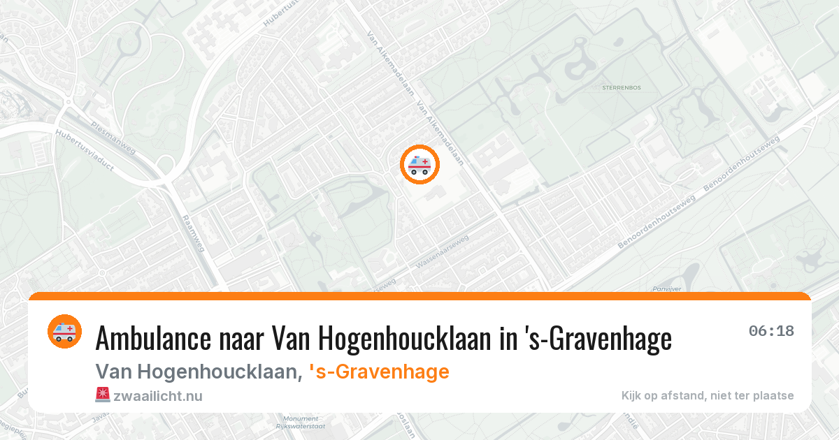 Ambulance naar Van Hogenhoucklaan in 's-Gravenhage — 13 jul 2026