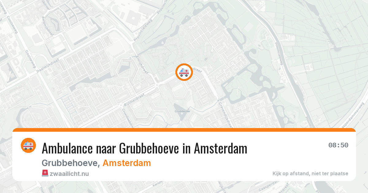 Ambulance naar Grubbehoeve in Amsterdam — 24 jul 2026
