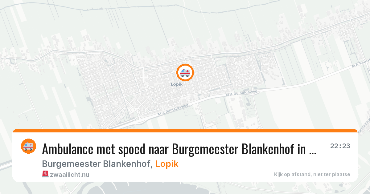 Ambulance met spoed naar Burgemeester Blankenhof in Lopik — 22 jan 2026