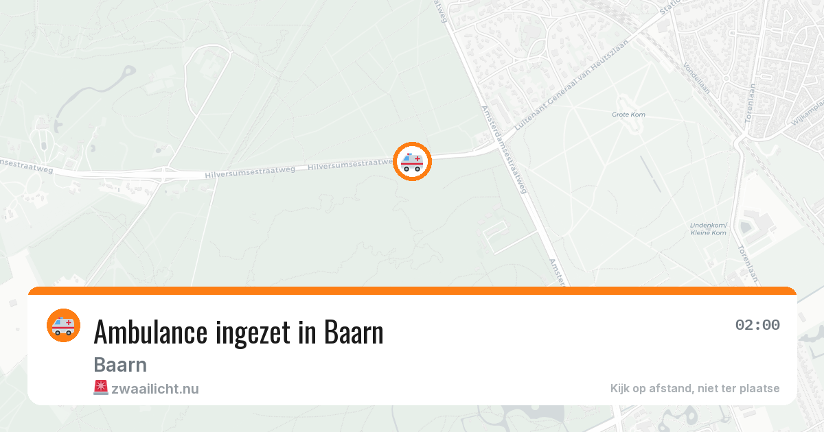 Ambulance ingezet in Baarn — 19 jul 2026