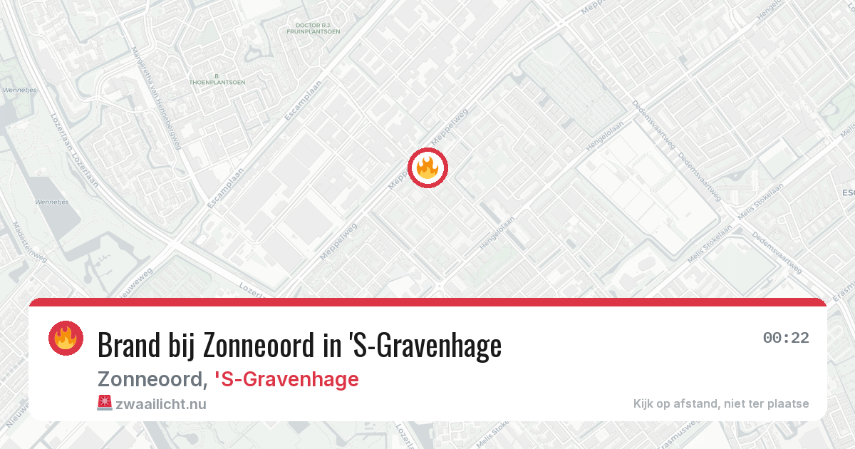 Brand bij Zonneoord in 'S-Gravenhage — 9 apr 2026