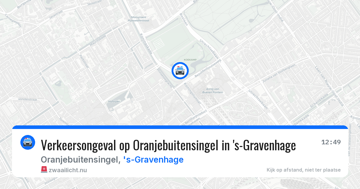 Verkeersongeval op Oranjebuitensingel in 's-Gravenhage — 29 mei 2026