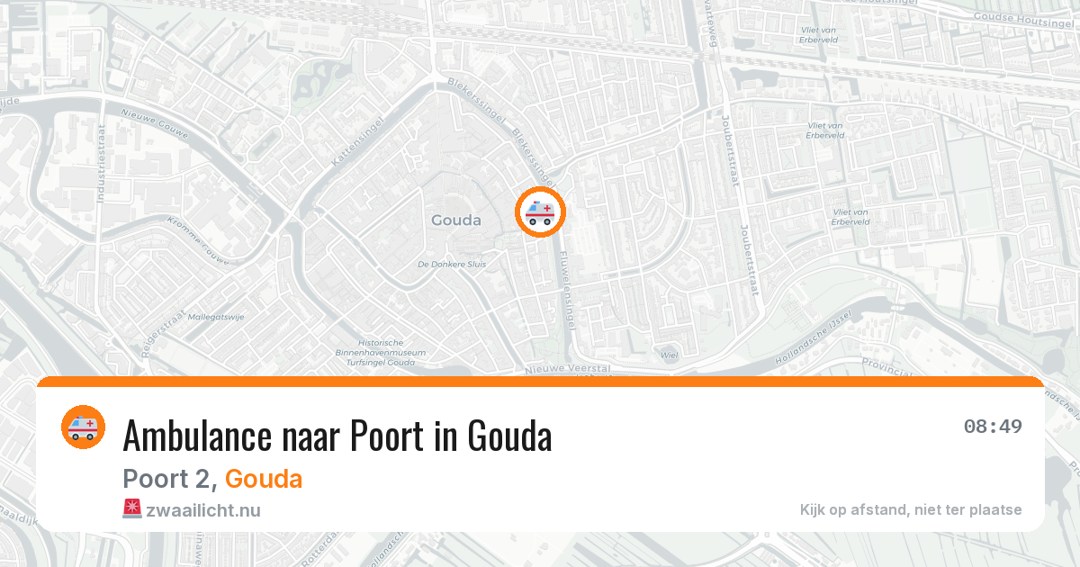 Ambulance naar Poort in Gouda — 8 mei 2026