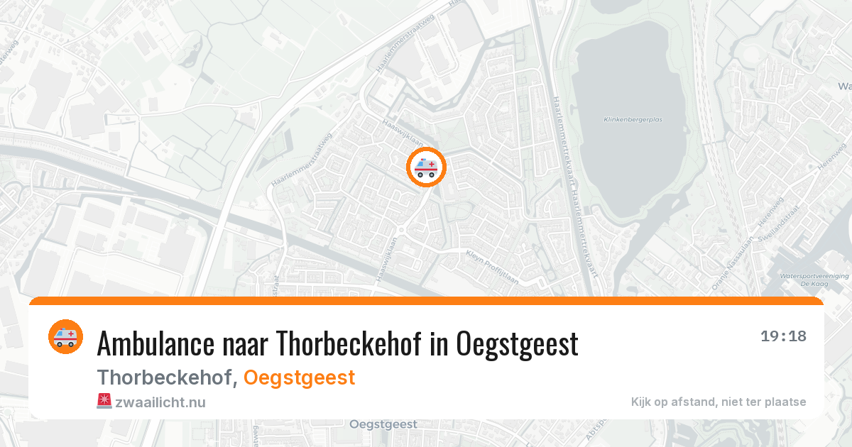 Ambulance naar Thorbeckehof in Oegstgeest — 20 mrt 2026