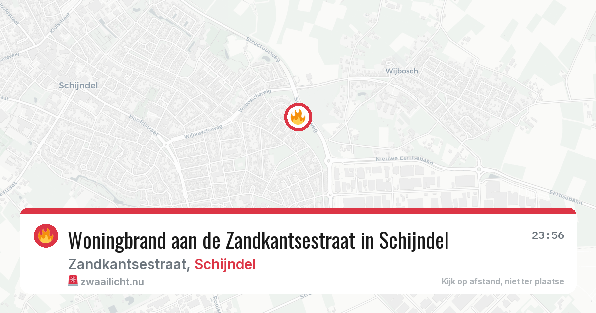 Woningbrand aan de Zandkantsestraat in Schijndel — 9 jul 2026