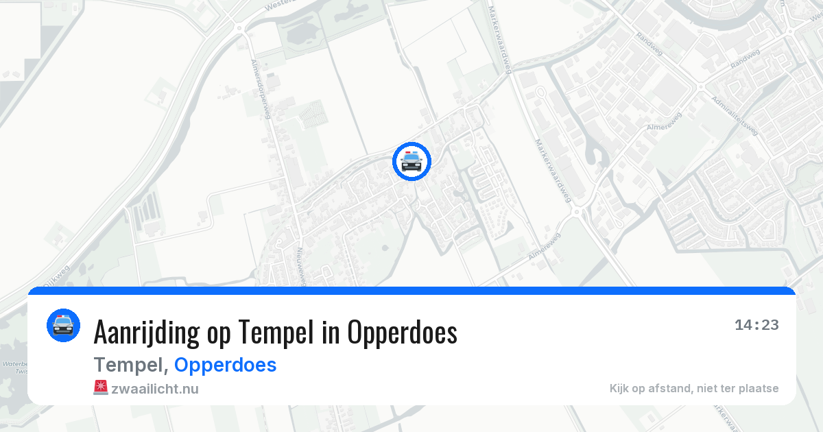 Aanrijding op Tempel in Opperdoes — 16 mei 2026