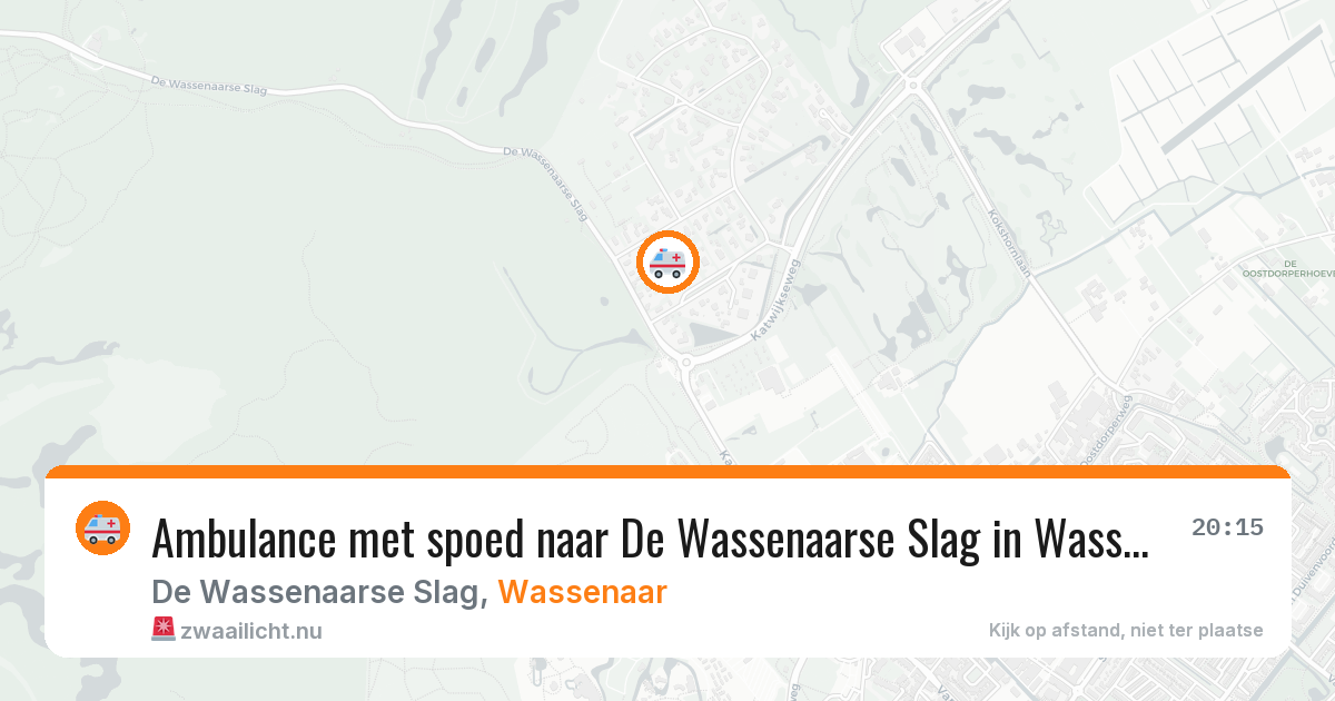 Ambulance met spoed naar De Wassenaarse Slag in Wassenaar — 9 jun 2026