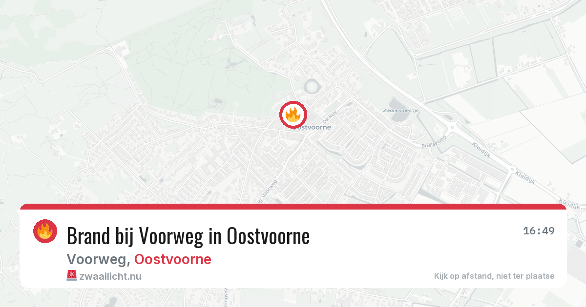 Brand bij Voorweg in Oostvoorne — 17 jul 2026