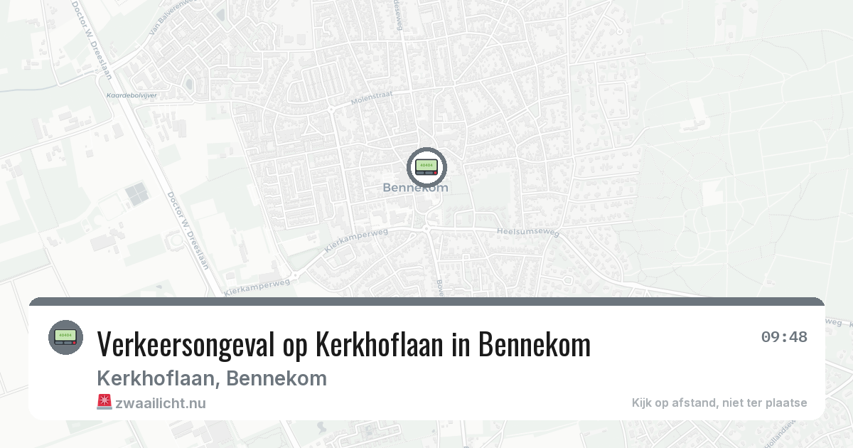 Verkeersongeval op Kerkhoflaan in Bennekom — 23 apr 2026