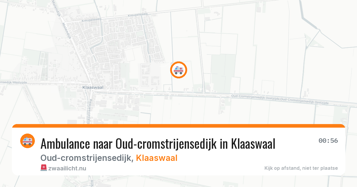 Ambulance naar Oud-cromstrijensedijk in Klaaswaal — 3 apr 2026