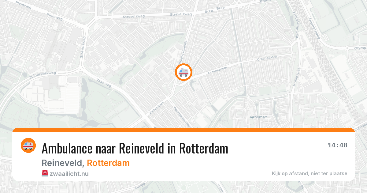 Ambulance naar Reineveld in Rotterdam — 25 mei 2026