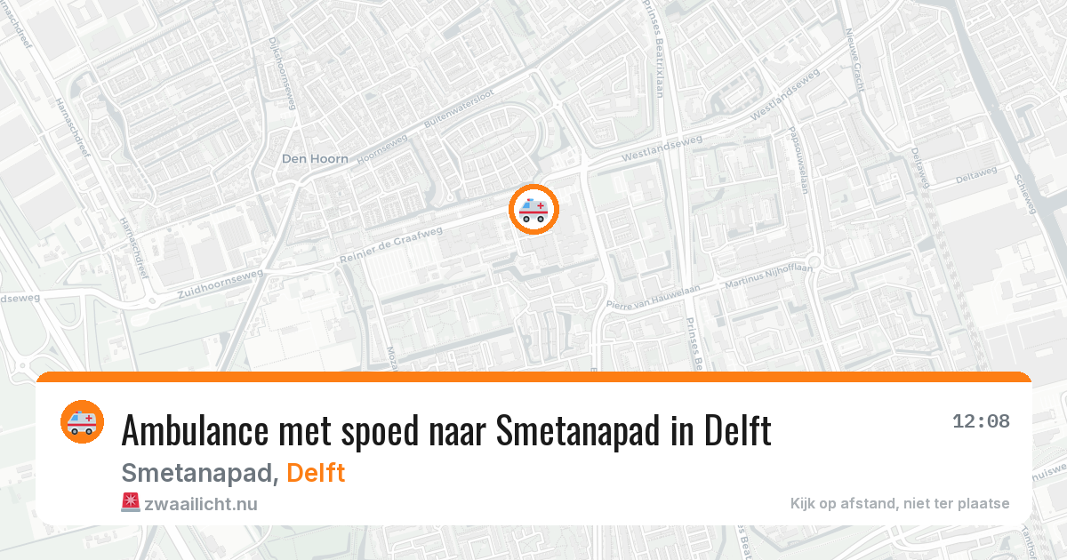 Ambulance met spoed naar Smetanapad in Delft — 1 apr 2026