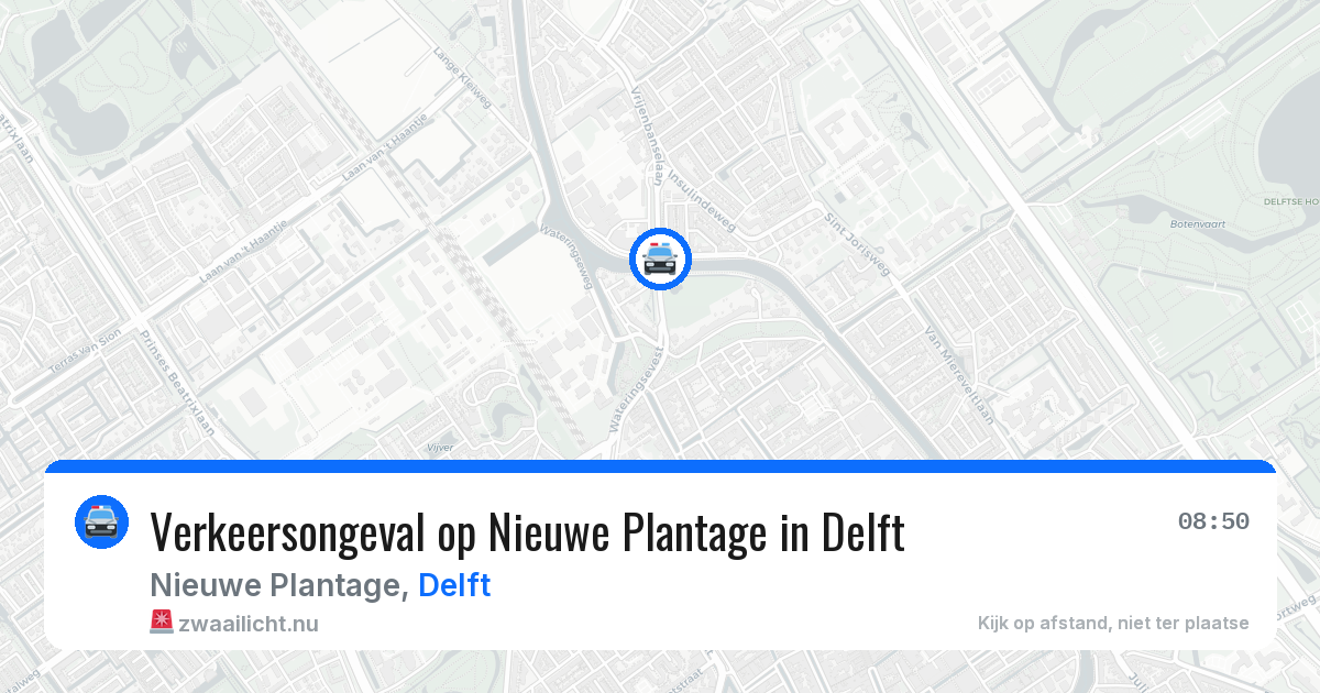 Verkeersongeval op Nieuwe Plantage in Delft — 30 mrt 2026