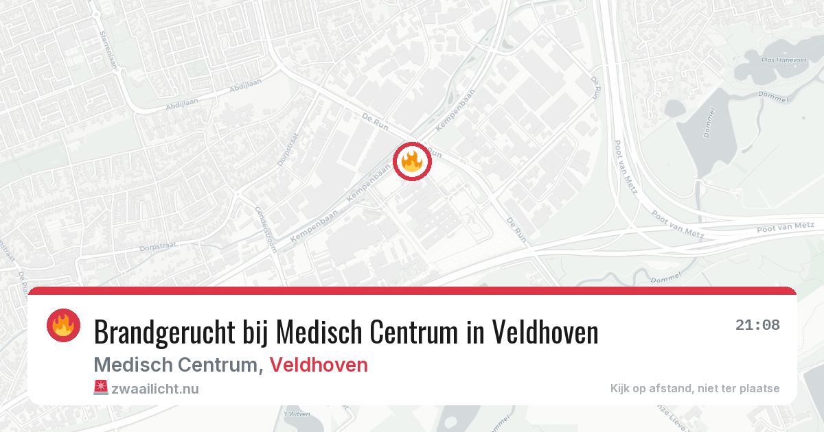 Brandgerucht bij Medisch Centrum in Veldhoven — 19 mei 2026