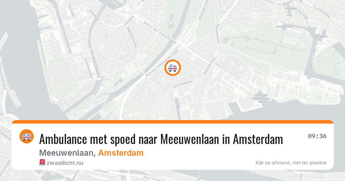 Ambulance met spoed naar Meeuwenlaan in Amsterdam — 9 mei 2026