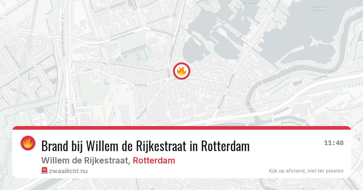 Brand bij Willem de Rijkestraat in Rotterdam — 16 jul 2026