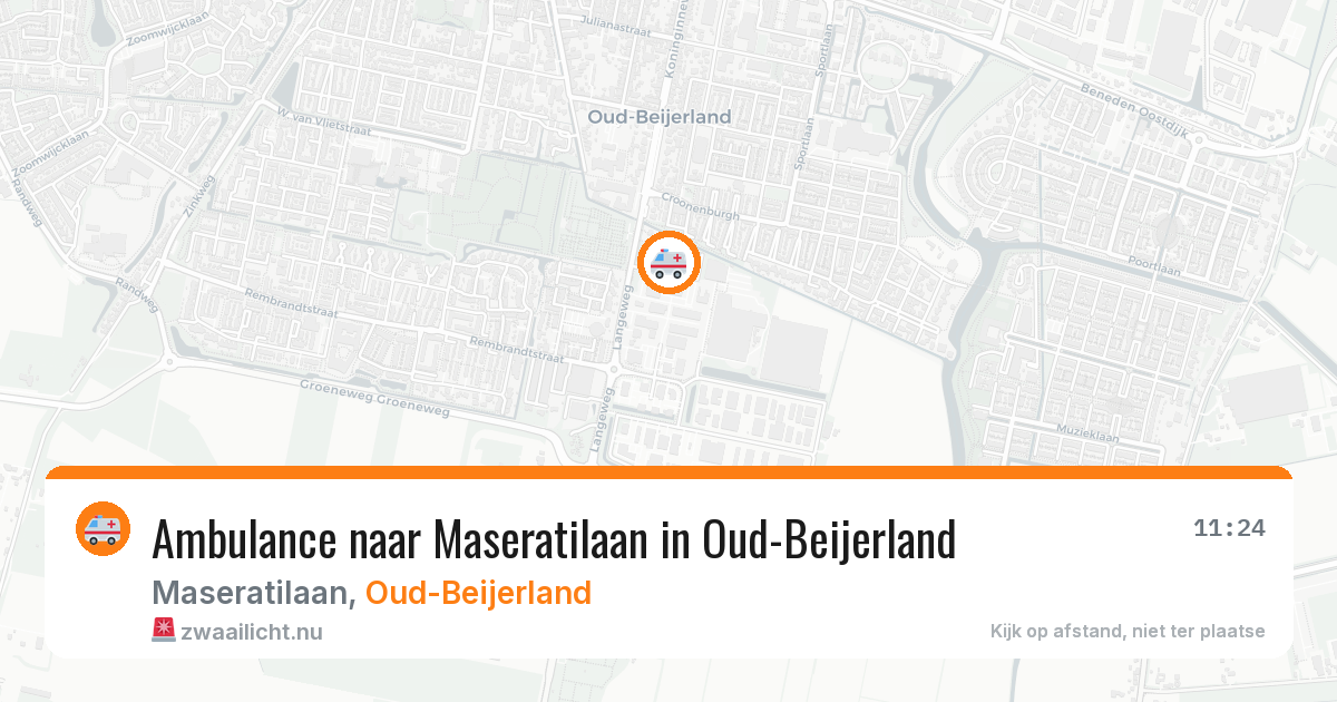 Ambulance naar Maseratilaan in Oud-Beijerland — 7 mei 2026