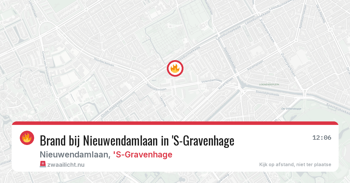 Brand bij Nieuwendamlaan in 'S-Gravenhage — 4 jun 2026