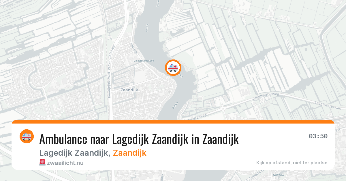 Ambulance naar Lagedijk Zaandijk in Zaandijk — 8 jul 2026