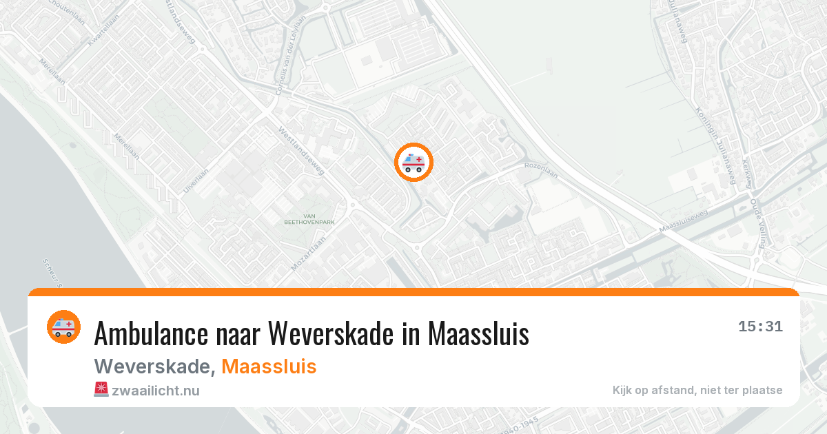 Ambulance naar Weverskade in Maassluis — 14 mrt 2026