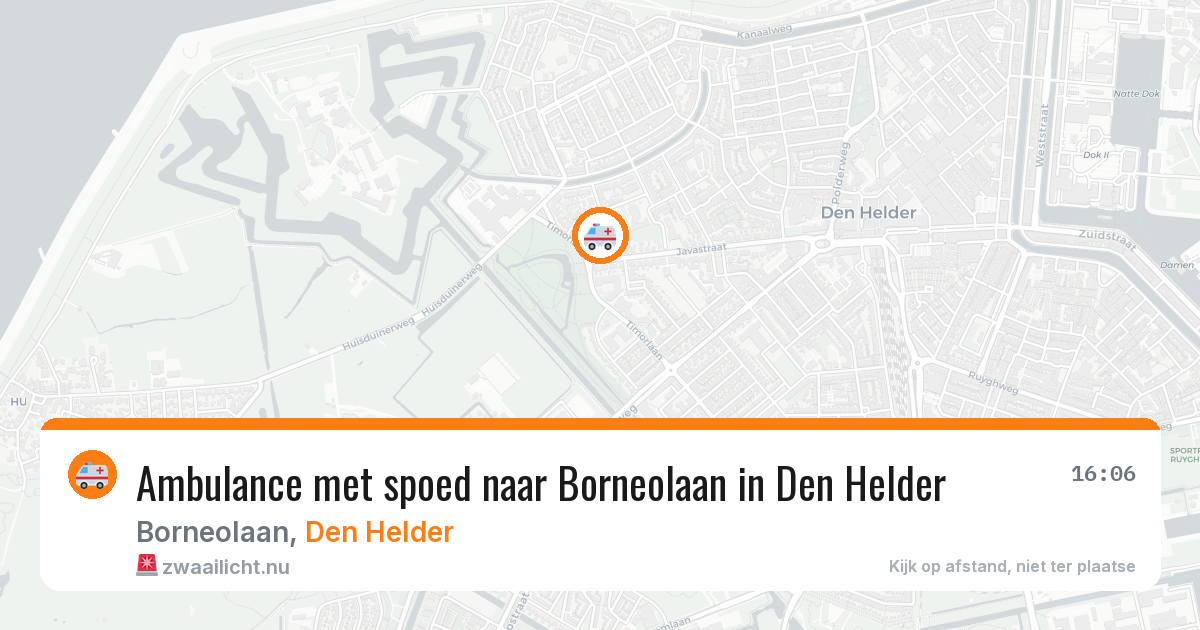 Ambulance met spoed naar Borneolaan in Den Helder — 13 jul 2026
