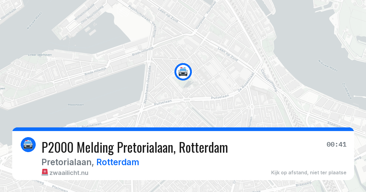 P2000 Melding Pretorialaan, Rotterdam — 14 mrt 2026