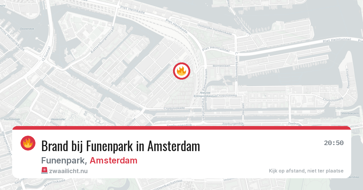 Brand bij Funenpark in Amsterdam — 17 jul 2026