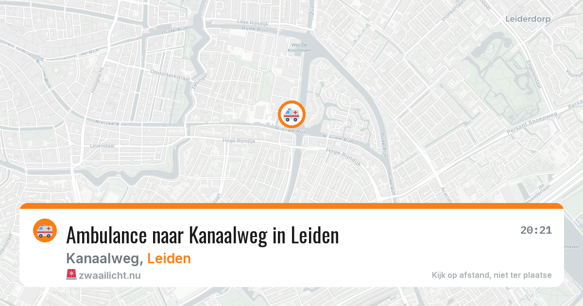 Ambulance naar Kanaalweg in Leiden — 19 mrt 2026