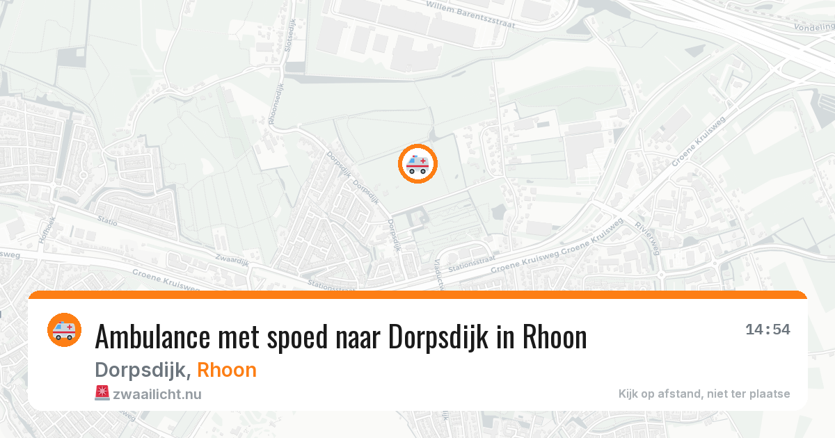 Ambulance met spoed naar Dorpsdijk in Rhoon — 13 mei 2026